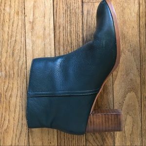 Green heeled booties